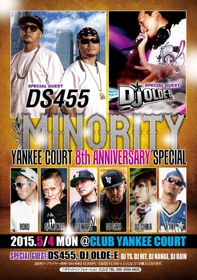 5月4日（月 ※祝日）「MINORITY YANKEE COURT 8th ANNIVERSARY SPECIAL」＠宮城県仙台市　CLUB YANKEE COURT